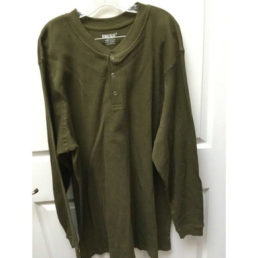 KING SIZE  army green  cotton thermal top 2XL EUC